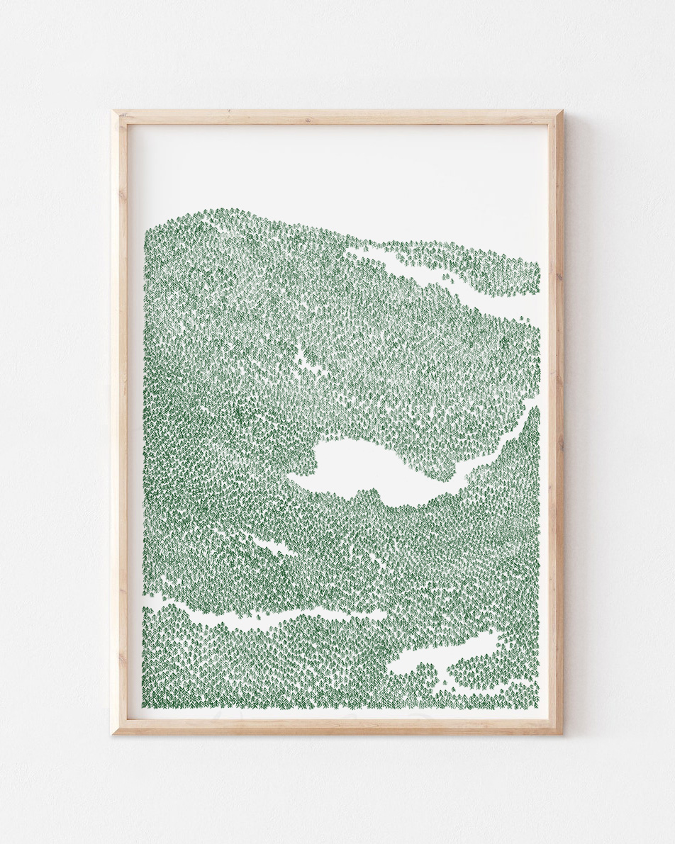 Skogslandskap I by Emelie Zetterberg